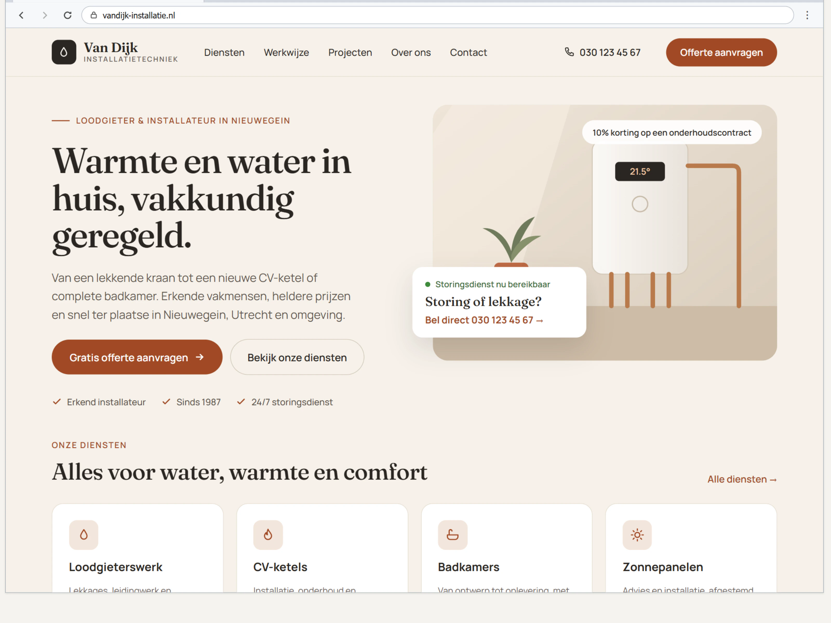 Website na de vernieuwing